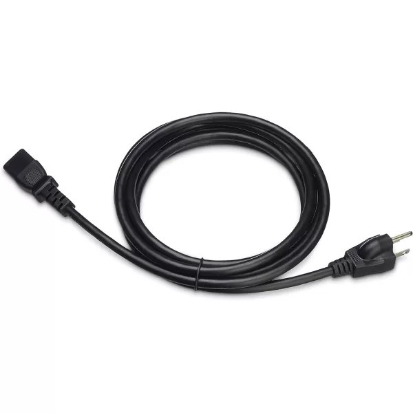 Amazon Basics Computer Monitor TV Replacement Power Cord 10 Black10 1Pack Power Cord