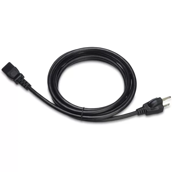 Amazon Basics Computer Monitor TV Replacement Power Cord 10 Black10 5Pack 5 Count Power Cord