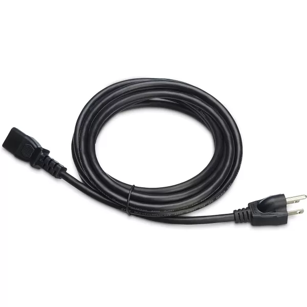 Amazon Basics Computer Monitor TV Replacement Power Cord 10 Black12 1Pack Power Cord