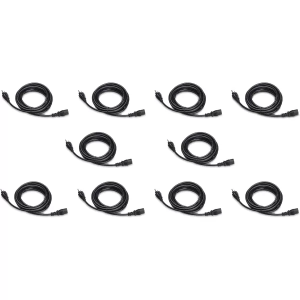 Amazon Basics Computer Monitor TV Replacement Power Cord 10 Black15 10Pack Power Cord