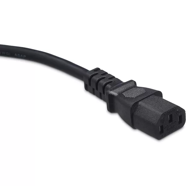Amazon Basics Computer Monitor TV Replacement Power Cord 10 Black15 10Pack Power Cord