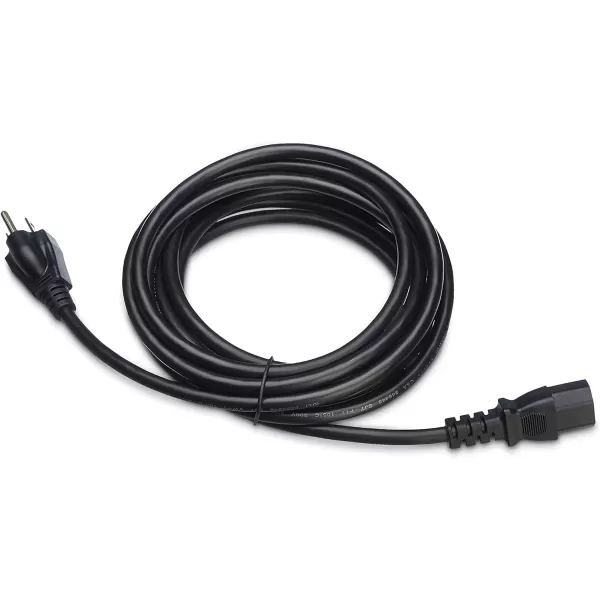 Amazon Basics Computer Monitor TV Replacement Power Cord 10 Black15 5Pack Power Cord