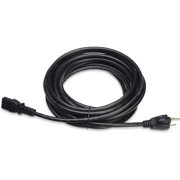 Amazon Basics Computer Monitor TV Replacement Power Cord 10 Black25 1Pack Power Cord
