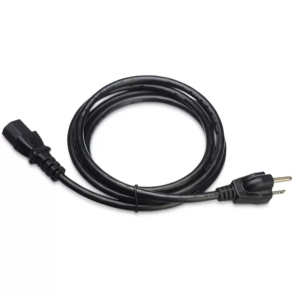 Amazon Basics Computer Monitor TV Replacement Power Cord 10 Black6 1Pack Power Cord