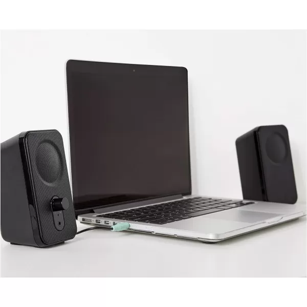 Amazon Basics Computer Speakers for Desktop or Laptop PC  USBPowered BlackAC