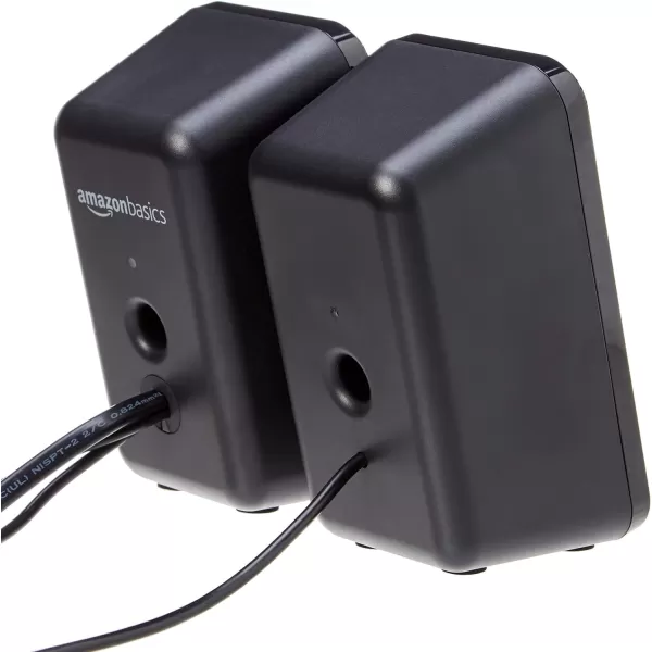 Amazon Basics Computer Speakers for Desktop or Laptop PC  USBPowered BlackAC