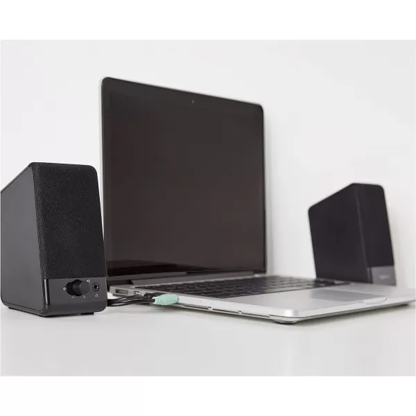 Amazon Basics Computer Speakers for Desktop or Laptop PC  USBPowered BlackUSB