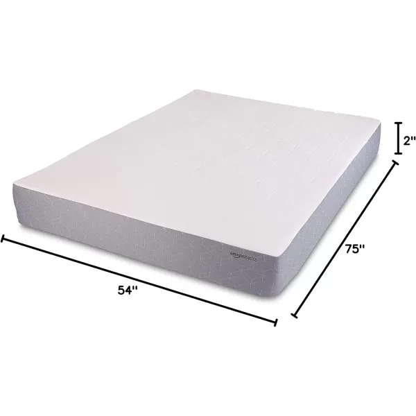 Amazon Basics Cooling Gel Memory Foam Mattress MediumFirm CertiPURUS Certified 10 inch Full Size WhiteGrayFull 10inch Memory Foam Medium Feel