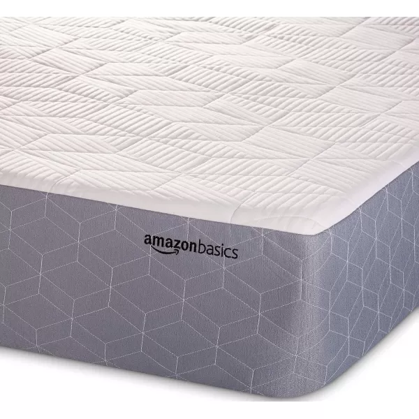 Amazon Basics Cooling Gel Memory Foam Mattress MediumFirm CertiPURUS Certified 10 inch Full Size WhiteGrayFull 10inch Memory Foam Medium Feel