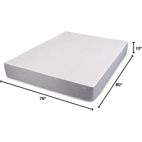 Amazon Basics Cooling Gel Memory Foam Mattress MediumFirm CertiPURUS Certified 10 inch Full Size WhiteGrayKing 10inch Memory Foam Medium Feel