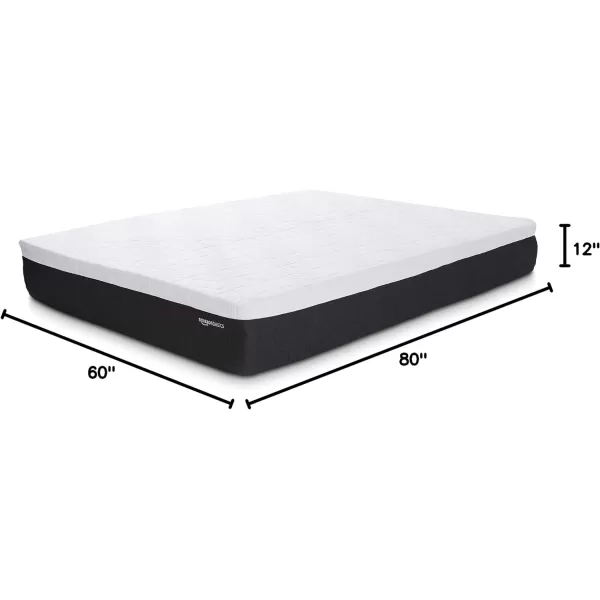 Amazon Basics Cooling Gel Memory Foam Mattress MediumFirm CertiPURUS Certified 10 inch Full Size WhiteGrayQueen 12inch Alt Latex Firm Feel