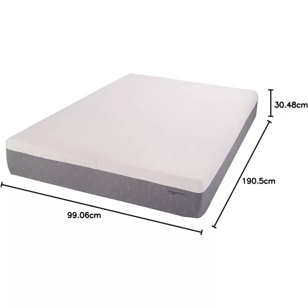 Amazon Basics Cooling Gel Memory Foam Mattress MediumFirm CertiPURUS Certified 10 inch Full Size WhiteGrayTwin 12inch Memory Foam Medium Feel