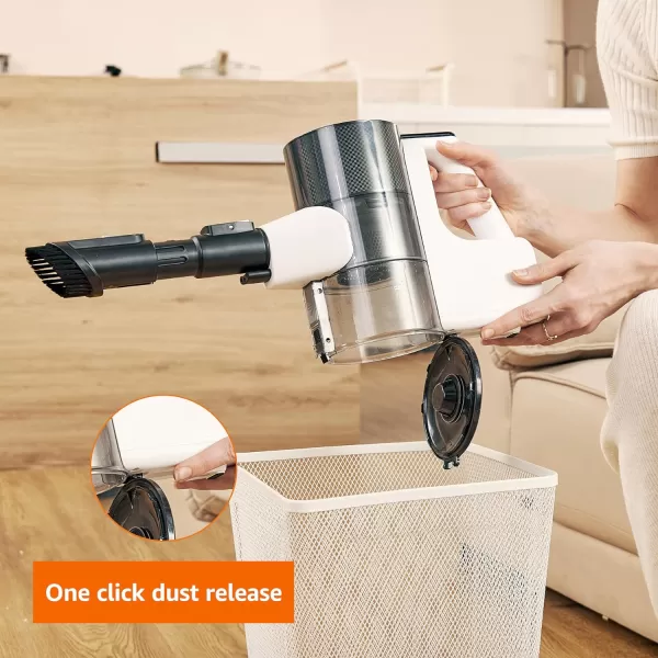 Amazon Basics Cordless Vacuum Cleaner with Brushless Motor 04L WhiteAmazon Basics Cordless Vacuum Cleaner with Brushless Motor 04L White