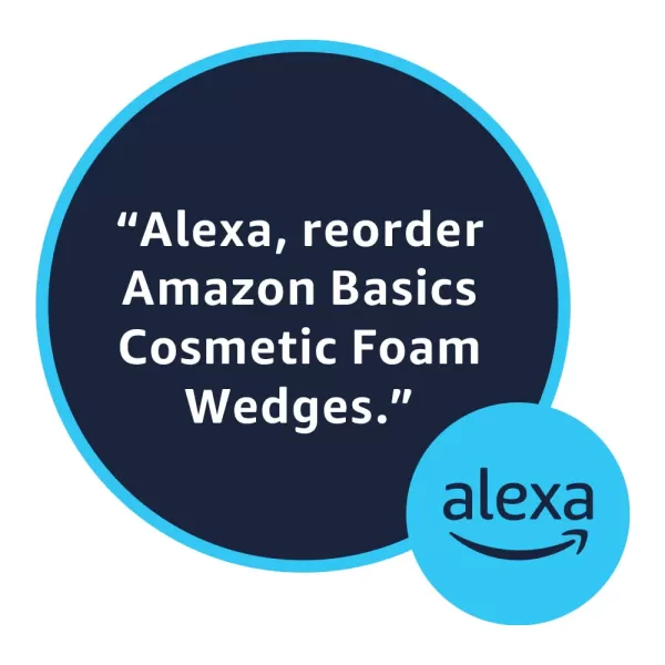 Amazon Basics Cosmetic Foam Wedges 192 Count 6 Packs of 32 White Previously Solimo32 Count Pack of 1