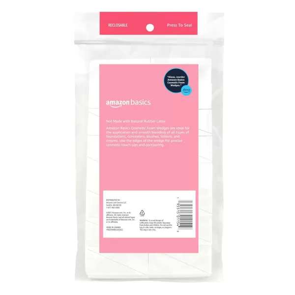 Amazon Basics Cosmetic Foam Wedges 192 Count 6 Packs of 32 White Previously Solimo32 Count Pack of 1