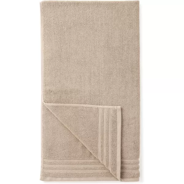 Amazon Basics Cotton Hand Towels Made with 30 Recycled Cotton Content  6Pack Light GrayTaupe 6Piece Set
