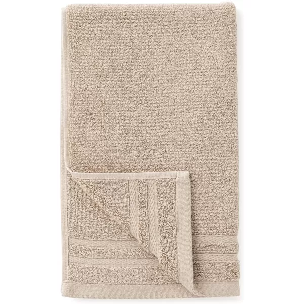 Amazon Basics Cotton Hand Towels Made with 30 Recycled Cotton Content  6Pack Light GrayTaupe Hand Towel Pack of 6