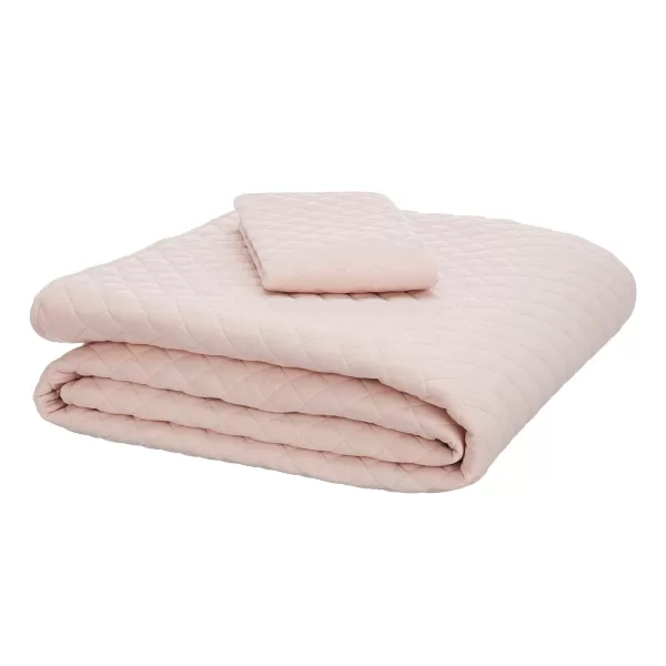Amazon Basics Cotton Jersey 4Piece Bed Sheet Set King Oatmeal SolidBlush TwinTwin XL Quilt Set