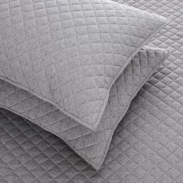 Amazon Basics Cotton Jersey 4Piece Bed Sheet Set King Oatmeal SolidDark Gray FullQueen Quilt Set