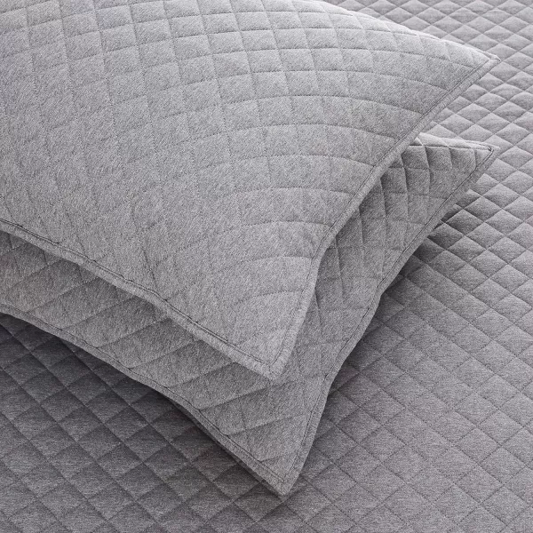 Amazon Basics Cotton Jersey 4Piece Bed Sheet Set King Oatmeal SolidDark Gray King Quilt Set