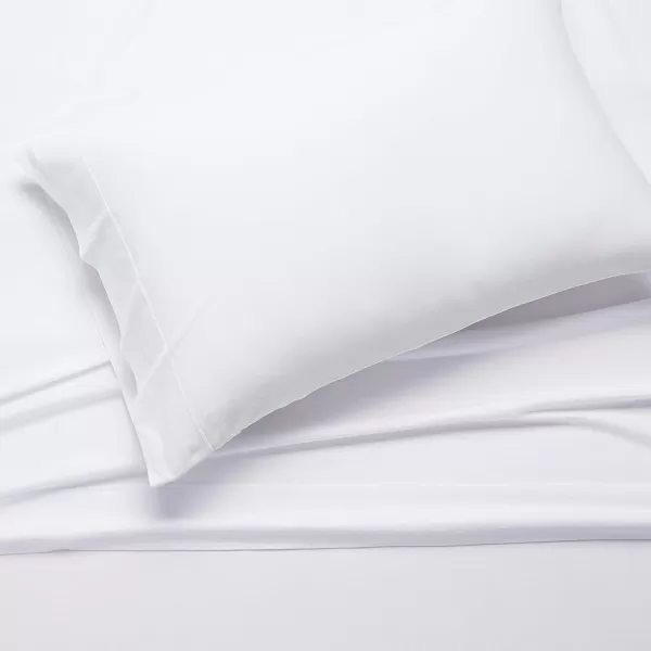 Amazon Basics Cotton Jersey 4Piece Bed Sheet Set King Oatmeal SolidWhite Twin Sheet Set