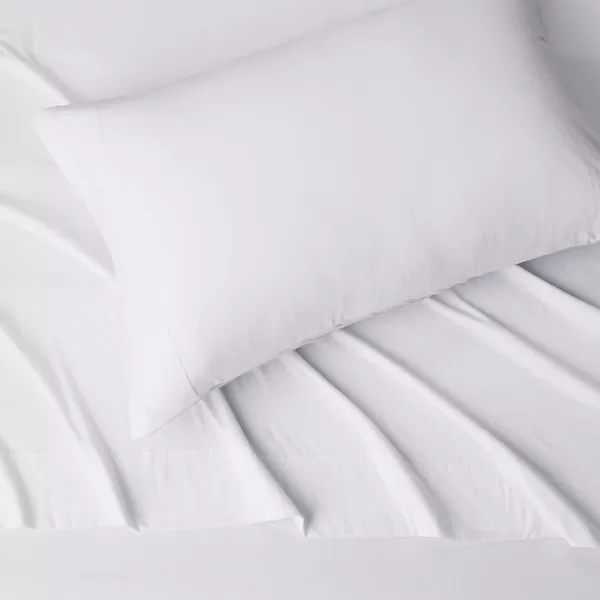 Amazon Basics Cotton Jersey 4Piece Bed Sheet Set King Oatmeal SolidWhite Twin XL Sheet Set