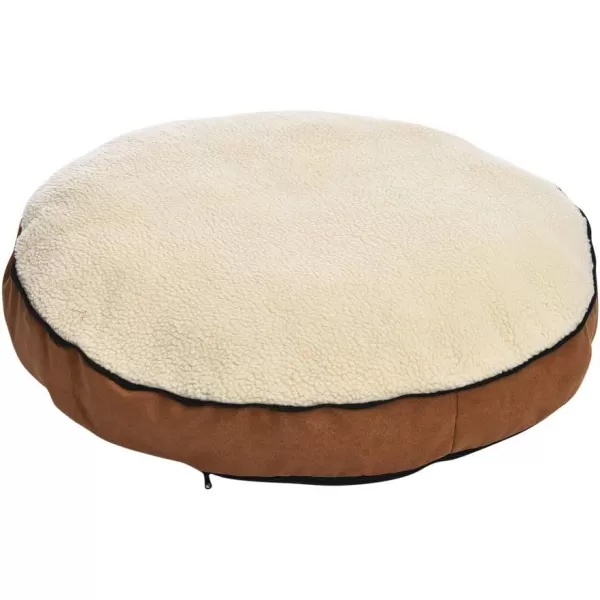 Amazon Basics Cozy Pet Cave Bed for Dog Large 35 x 35 x 13 Inches BlueBeige Small