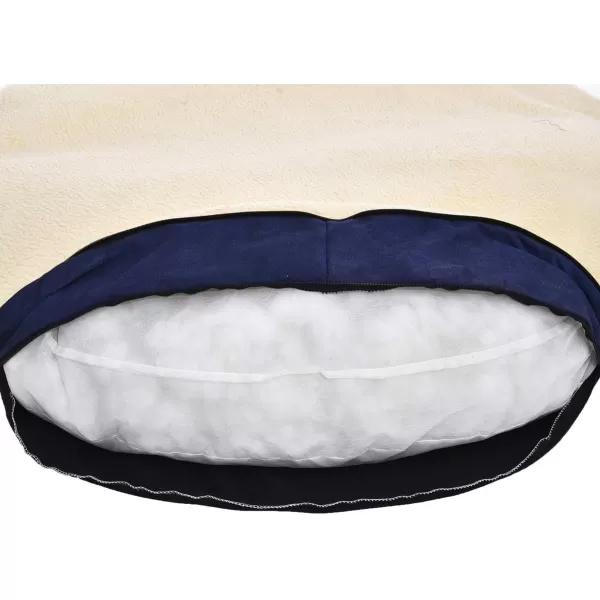 Amazon Basics Cozy Pet Cave Bed for Dog Large 35 x 35 x 13 Inches BlueBlue Large