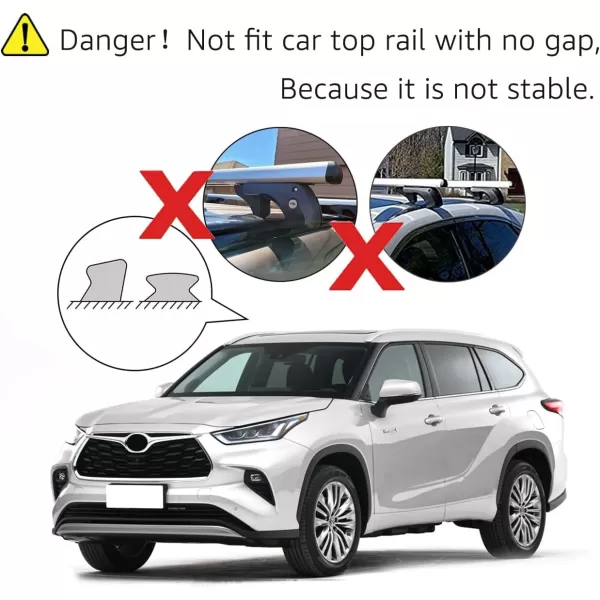 Amazon Basics Cross Rail Roof Rack 52 inches Pack of 2 Black56 inches