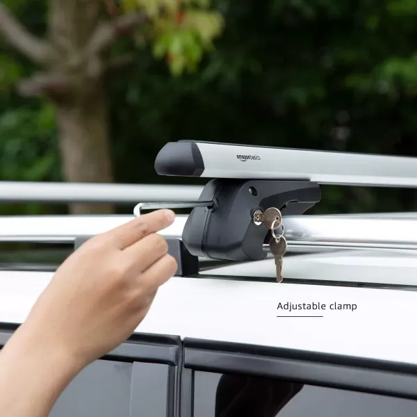 Amazon Basics Cross Rail Roof Rack 52 inches Pack of 2 Black56 inches