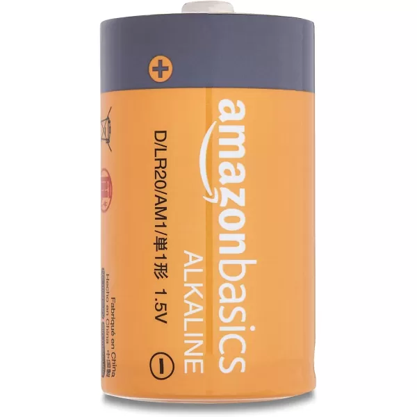 Amazon Basics D Cell AllPurpose Alkaline Batteries 5Year Shelf Life 96 Count 8 Packs of 121 Count Pack of 96