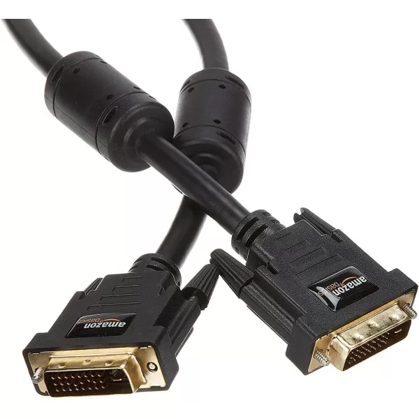 Amazon Basics DVI to DVI Monitor Adapter Cable  65 Feet 2 Meters Black1Pack 65 feet 2 meters