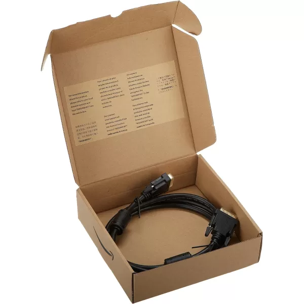 Amazon Basics DVI to DVI Monitor Adapter Cable  65 Feet 2 Meters Black1Pack 65 feet 2 meters