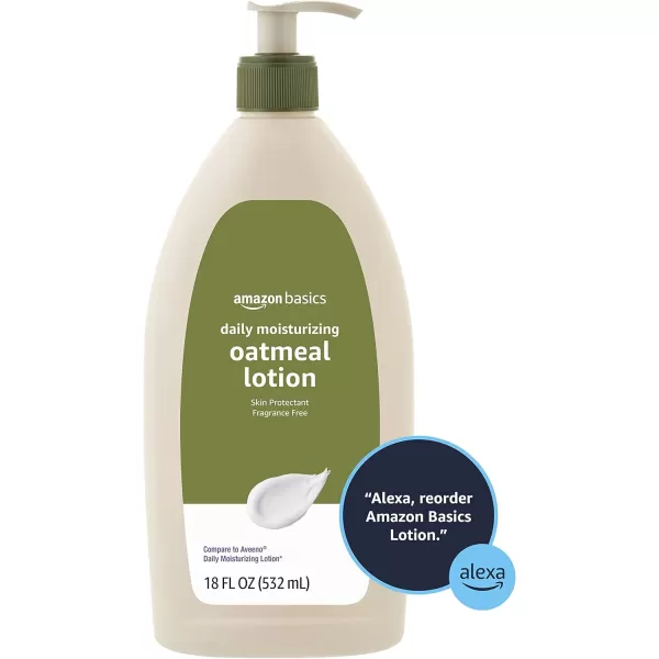 Amazon Basics Daily Moisturizing Oatmeal Body Lotion and Skin Protectant Fragrance Free 18 Fluid Ounces 6Pack Previously Solimo18 Fl Oz Pack of 6