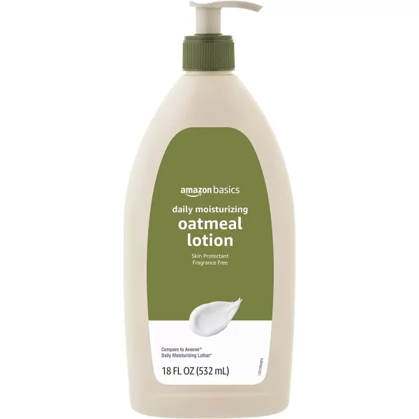 Amazon Basics Daily Moisturizing Oatmeal Body Lotion and Skin Protectant Fragrance Free 18 Fluid Ounces 6Pack Previously Solimo18 Fl Oz Pack of 6