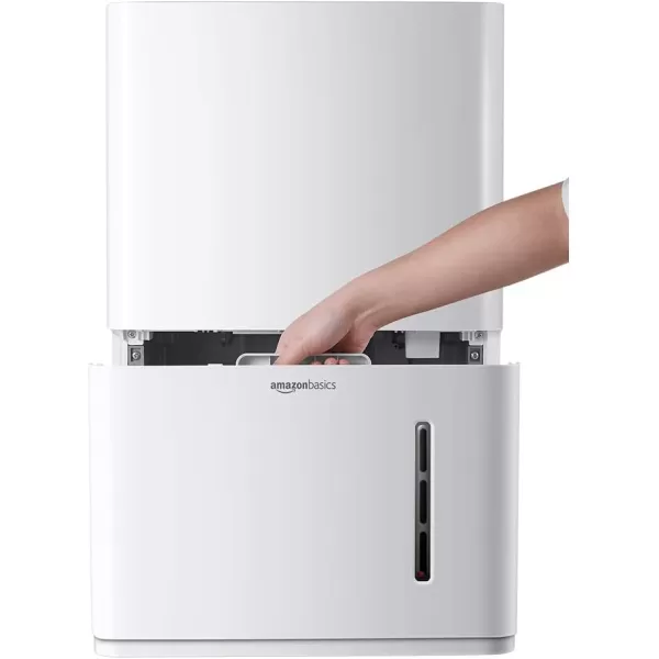 Amazon Basics Dehumidifier with Drain Pump For Areas Up to 4000 Square Feet 50Pint Energy Star Certified White35 Pint Standard