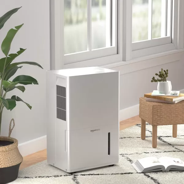Amazon Basics Dehumidifier with Drain Pump For Areas Up to 4000 Square Feet 50Pint Energy Star Certified White50 Pint Standard