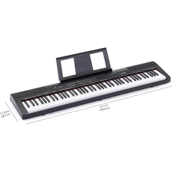 Amazon Basics Digital Piano 88 Key SemiWeighted Keyboard with Sustain Pedal Power Supply 2 Speakers and Lesson Mode BlackAmazon Basics Digital Piano 88 Key SemiWeighted Keyboard with Sustain Pedal Power Supply 2 Speakers and Lesson Mode Black