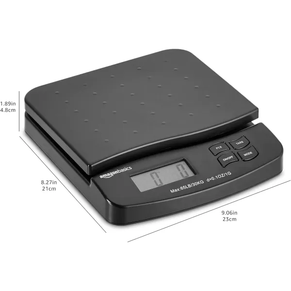 Amazon Basics Digital Postal Table Top Scale AC Adapter Counting Function 110 Pound Capacity 01 Ounce Readability Black65 lb