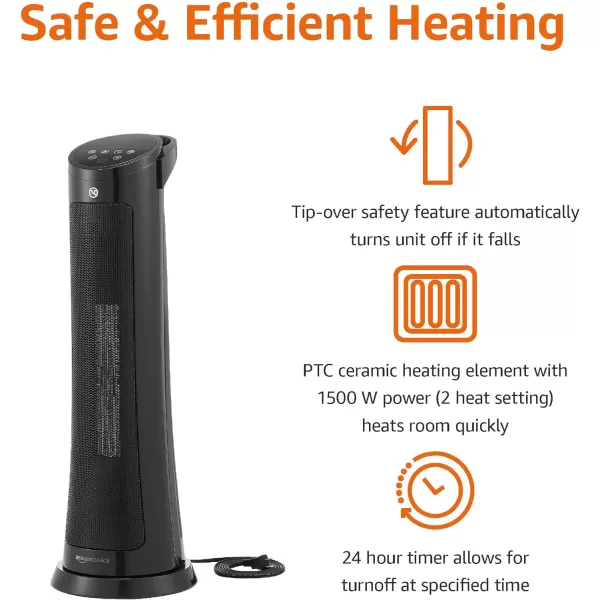 Amazon Basics Digital Tower Heater Black 28 InchAmazon Basics Digital Tower Heater Black 28 Inch
