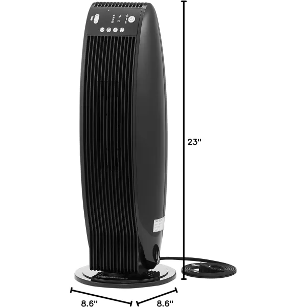Amazon Basics Digital Tower Heater White 23 InchBlack