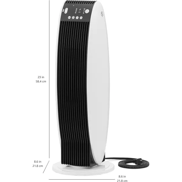 Amazon Basics Digital Tower Heater White 23 InchWhite