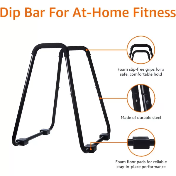 Amazon Basics Dip Fitness Bar  34 x 32 x 38 Inches BlackBar