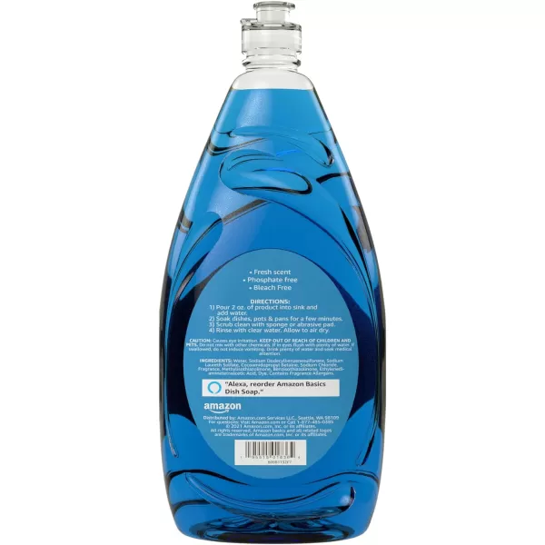 Amazon Basics Dish Soap Fresh Scent 30 fl oz Pack of 430 Fl Oz Pack of 4