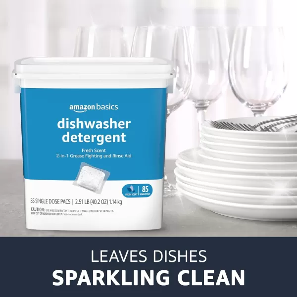Amazon Basics Dishwasher Detergent Pacs Fresh Scent 85 Count Previously SolimoAmazon Basics Dishwasher Detergent Pacs Fresh Scent 85 Count Previously Solimo