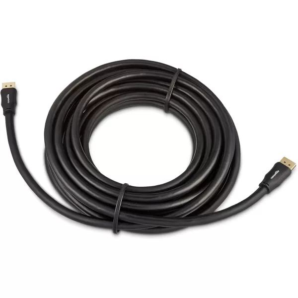 Amazon Basics DisplayPort 12 Cable 216Gbps HighSpeed 4K60Hz 2K165Hz GoldPlated Plugs 6 Foot Black25 Feet 5Pack