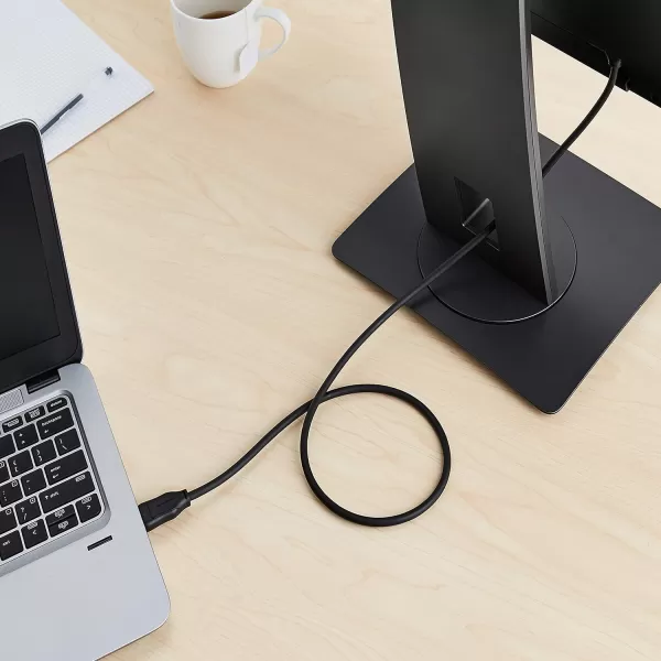 Amazon Basics DisplayPort 14 Cable 324Gbps HighSpeed 8K60Hz 4K120Hz Dynamic HDR and 3D GoldPlated Plugs 6 Foot Black3 Feet