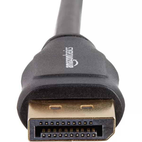 Amazon Basics DisplayPort to DisplayPort HD Display Cable  6 Feet 52 Count Black1Pack 10 Feet