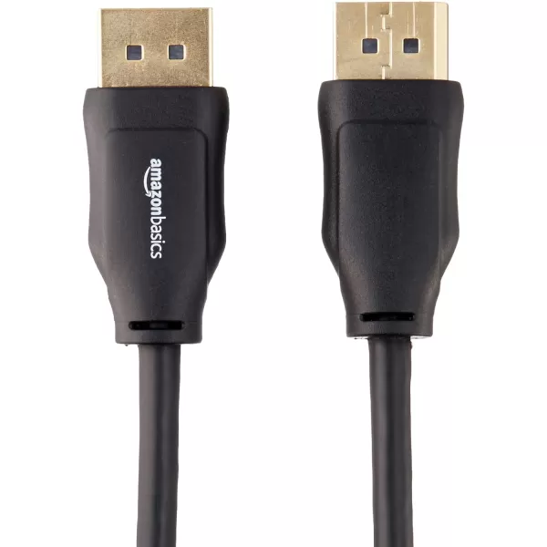 Amazon Basics DisplayPort to DisplayPort HD Display Cable  6 Feet 52 Count Black1Pack 25 Feet