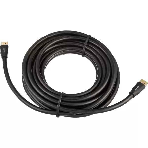 Amazon Basics DisplayPort to DisplayPort HD Display Cable  6 Feet 52 Count Black1Pack 25 Feet